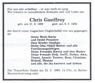 Chris Gueffroy Obituary