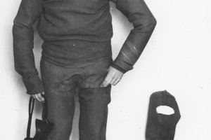 Christian Buttkus, erschossen an der Berliner Mauer: MfS-Foto von den selbst angefertigten Taucheranzügen für die geplante Flucht durch den Teltowkanal, 4. März 1965