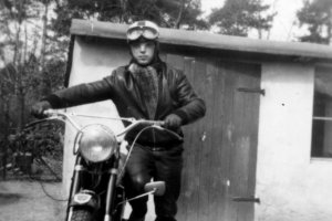 Dieter Berger: Hobbymotorradfahrer; Aufnahme um 1960