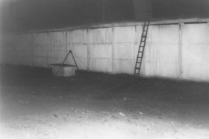 Michael Bittner, shot dead at the Berlin Wall: MfS photo of escape ladder at the Berlin Wall between Glienicke/Nordbahn and Berlin-Reinickendorf [Nov. 24, 1986]