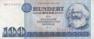 DDR-Banknote mit neuer Bezeichnung: Mark der DDR