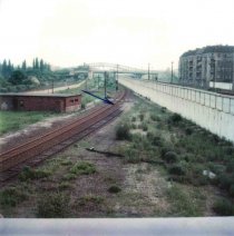 Lothar Fritz Freie, shot at the Berlin Wall and died from his injuries: MfS photo of the East German territory situated in front of the border fortifications near the Helmut-Just Bridge