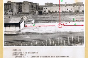Dieter Brandes, shot at the Berlin Wall and died later from his injuries: West Berlin police photo of crime site [June 9, 1965]