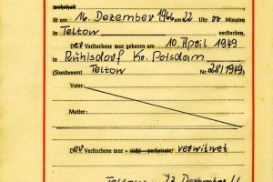 Karl-Heinz Kube, shot dead at the Berlin Wall: Death certificate from Dec. 23, 1966