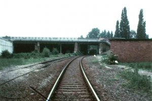 Lothar Fritz Freie, shot at the Berlin Wall and died from his injuries: MfS photo of the S-Bahn tracks in the direction of the Helmut-Just Bridge