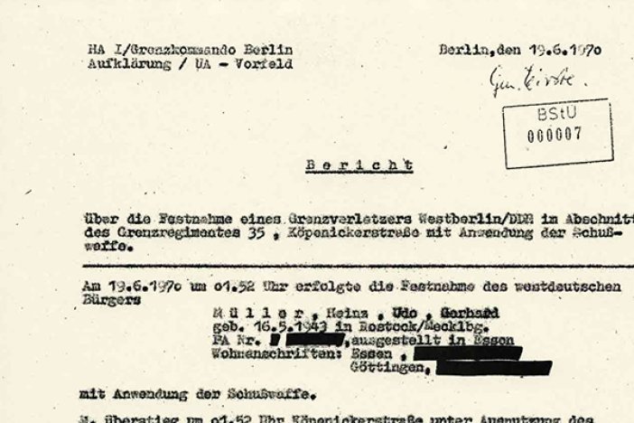 Heinz Müller: MfS-Bericht, 19. Juni 1970 Heinz Müller: MfS-Bericht, 19. Juni 1970