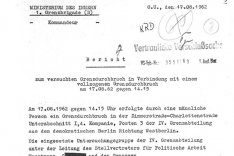 Bericht des Kommandeurs der 1. Grenzbrigade über den Fluchtversuch und die Erschießung von Peter Fechter, 17. August 1962