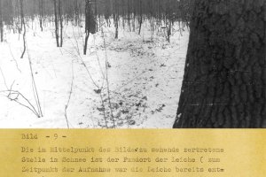 Peter Kreitlow, erschossen an der Berliner Mauer: Foto des MfS vom Tatort zwischen Nieder Neuendorf und Berlin-Spandau, 24. Januar 1963