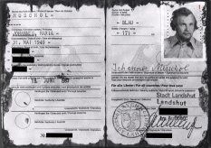 Dr. Johannes Muschol, erschossen an der Berliner Mauer: Reisepass der Bundesrepublik Deutschland, den der Getötete im Brustbeutel bei sich trug
