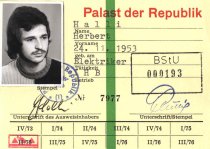 Herbert Halli, shot dead at the Berlin Wall: Work ID (issue date: 1974/75)