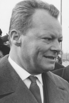 Nahaufnahme von Willy Brandt.