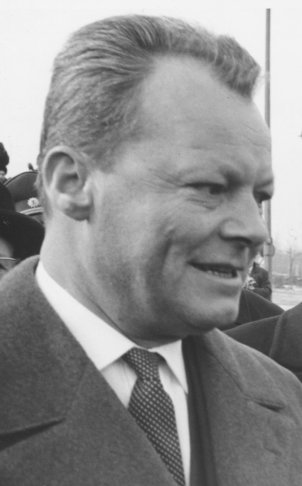 Nahaufnahme von Willy Brandt.