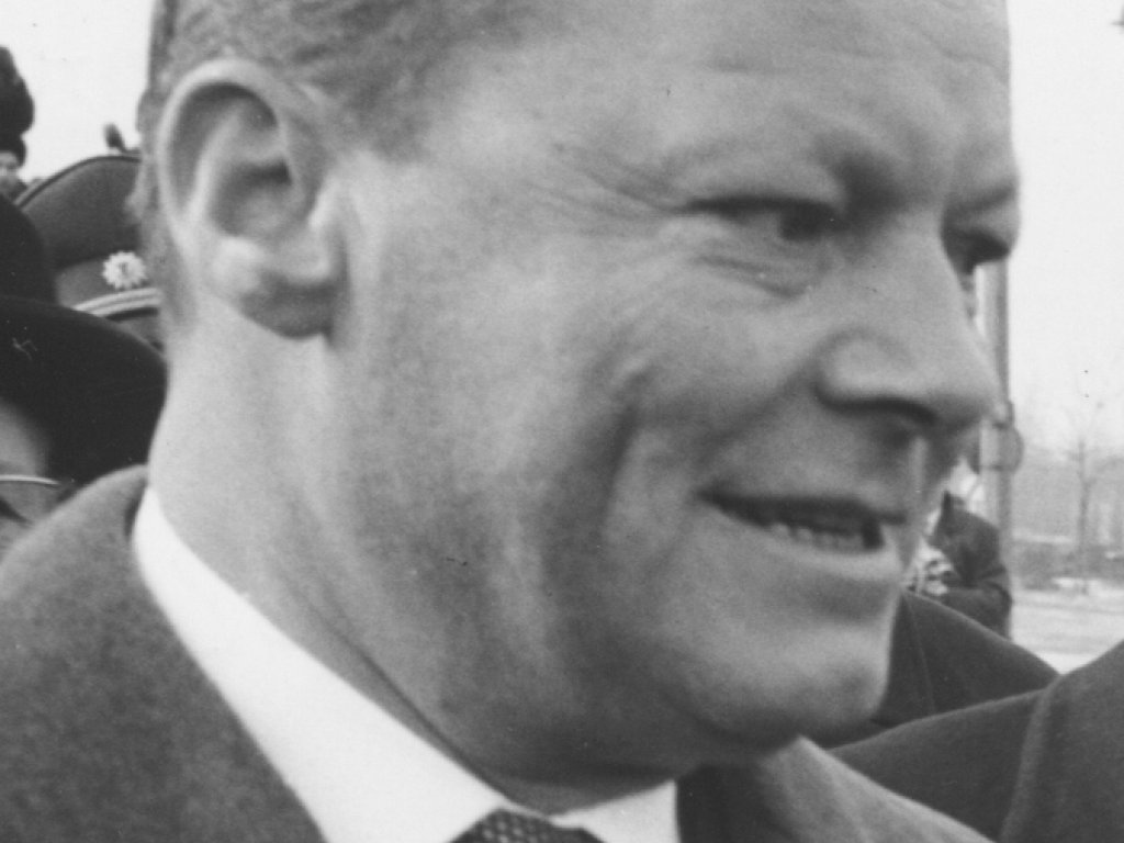 Nahaufnahme von Willy Brandt.