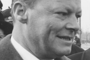 Nahaufnahme von Willy Brandt.