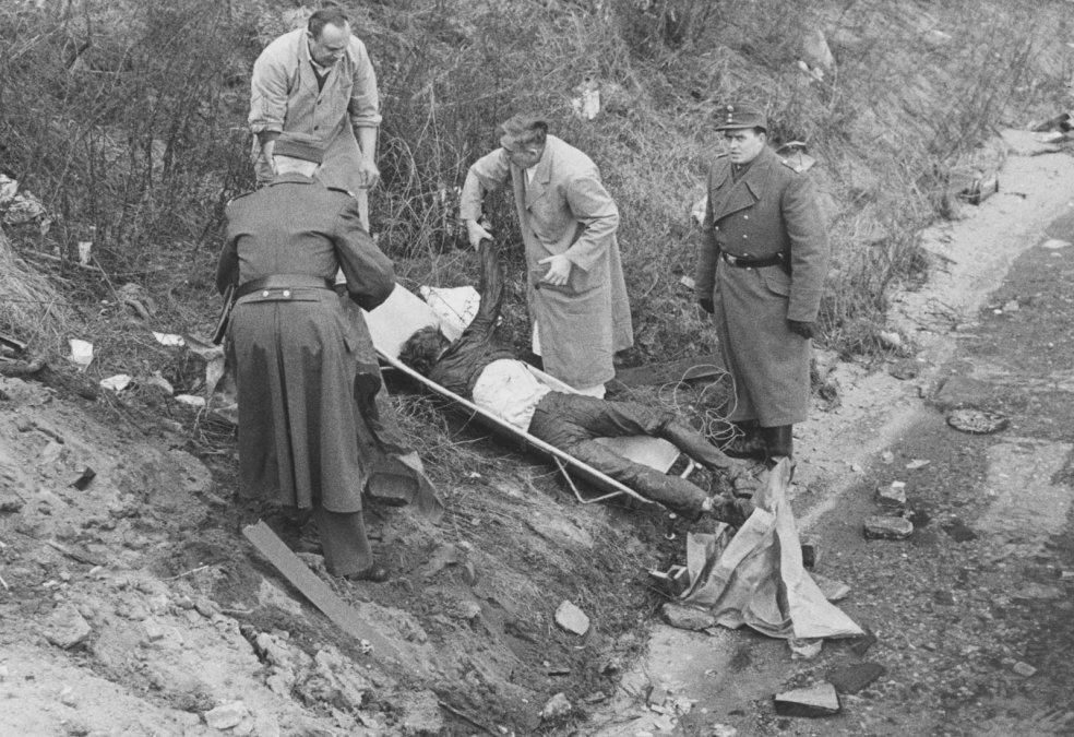 The 16-year-old Wolf-Olaf Muszynski is recovered dead by West Berlin police, 1 April 1963