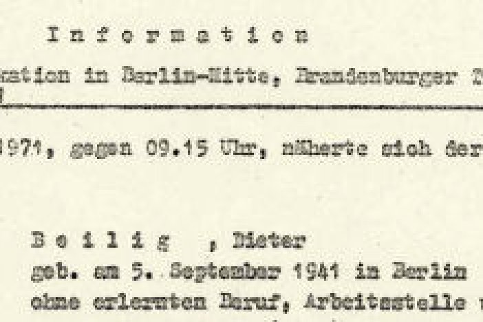 Dieter Beilig, MfS-Vorschlag zur Verschleierung der Todesumstände Dieter Beilig, MfS-Vorschlag zur Verschleierung der Todesumstände