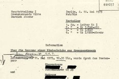 Çetin Mert: MfS-Information über die Bergung der Leiche, 12. Mai 1975