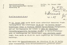 MfS-Information über den Fluchtversuch von Ingolf Diederichs, 14. Januar 1989