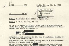 Siegfried Kroboth: Bericht der West-Berliner Polizei, 15. Mai 1973