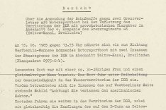 MfS-Bericht über die Erschießung von Hermann Döbler, 15. Juni 1965
