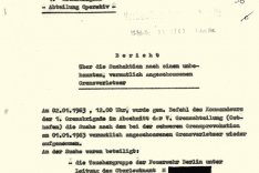 Bericht der DDR-Grenztruppen über die Bergung von Hans Räwel, 2. Januar 1963
