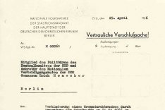 Meldung des NVA-Stadtkommandanten Poppe an Erich Honecker über den Fluchtversuch und die Erschießung von Michael Kollender, 25. April 1966