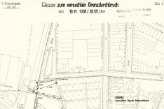 Heinz Cyrus: Tatortskizze der DDR-Grenztruppen, 10. November 1965