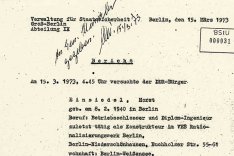 Horst Einsiedel: MfS-Bericht über den Fluchtversuch und die Erschießung, 15. März 1973