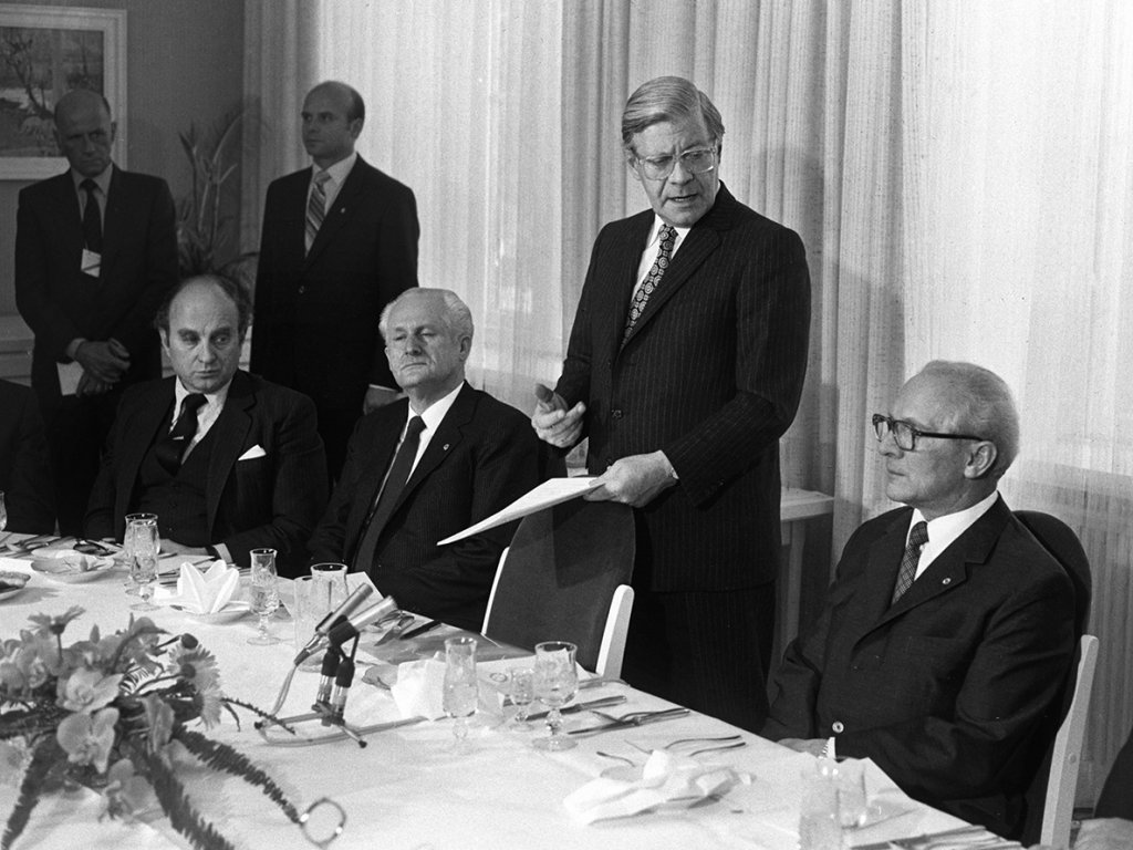 Erich Honecker und Helmut Schmidt am Werbellinsee, Dezember 1981