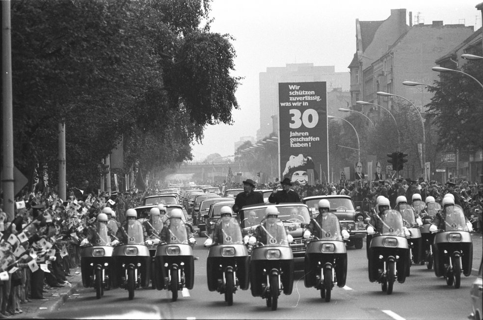 Leonid Brezhnew during his state visit to the GDR, Berlin, 4 Oktober 1979