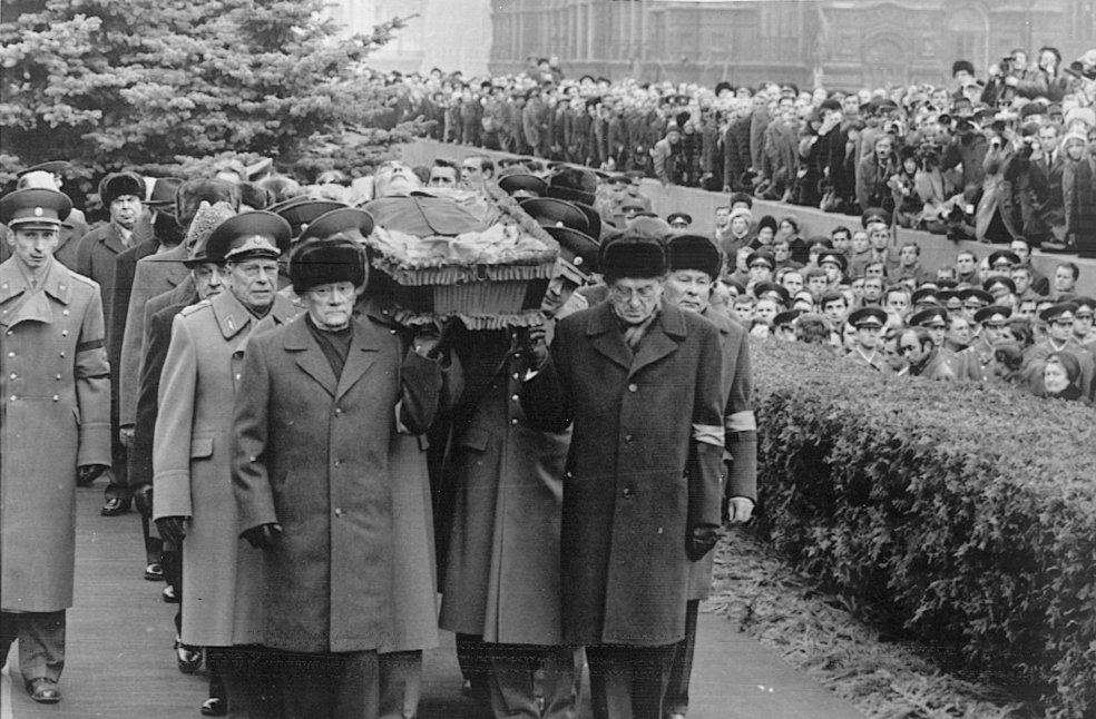 Funeral of Leonid I. Brezhnev in Moscow, 15 November 1982.