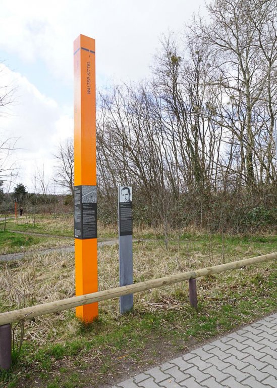 Walter Kittel: Erinnerungsstele Ecke Karl-Marx-Straße/Berlepschstraße