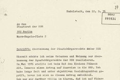 Schreiben von Henri Weise an den Staatsrat der DDR, 22. September 1976 (Abschrift)