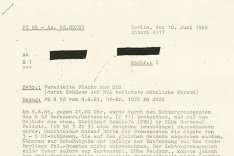 Dieter Brandes: Bericht der West-Berliner Polizei über die Verhinderung eines Fluchtversuches, 10. Juni 1965