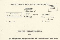 MfS-Information für Erich Honecker über den Fluchtversuch von Hans-Dieter Wesa, 24. August 1962