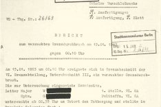 Bericht der DDR-Grenztruppen über den Fluchtversuch von Horst Kutscher und Joachim F., 15. Januar 1963
