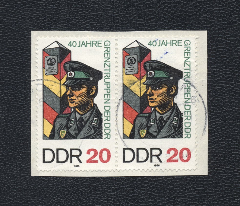 Sonderbriefmarke zum 40. Jahrestag der DDR-Grenztruppen