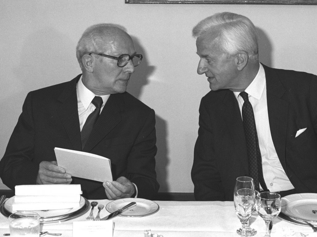 Erich Honecker zu Gast bei Richard von Weizsäcker, 1987