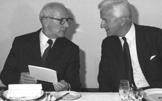 Erich Honecker zu Gast bei Richard von Weizsäcker, 1987