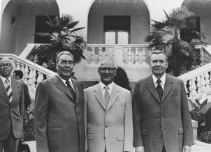 Meeting between Erich Honecker and Leonid Brezhnev in the Crimea, 11 August 1980