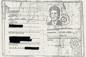 Thomas Taubmann, fatally injured at the Berlin Wall: Identification card