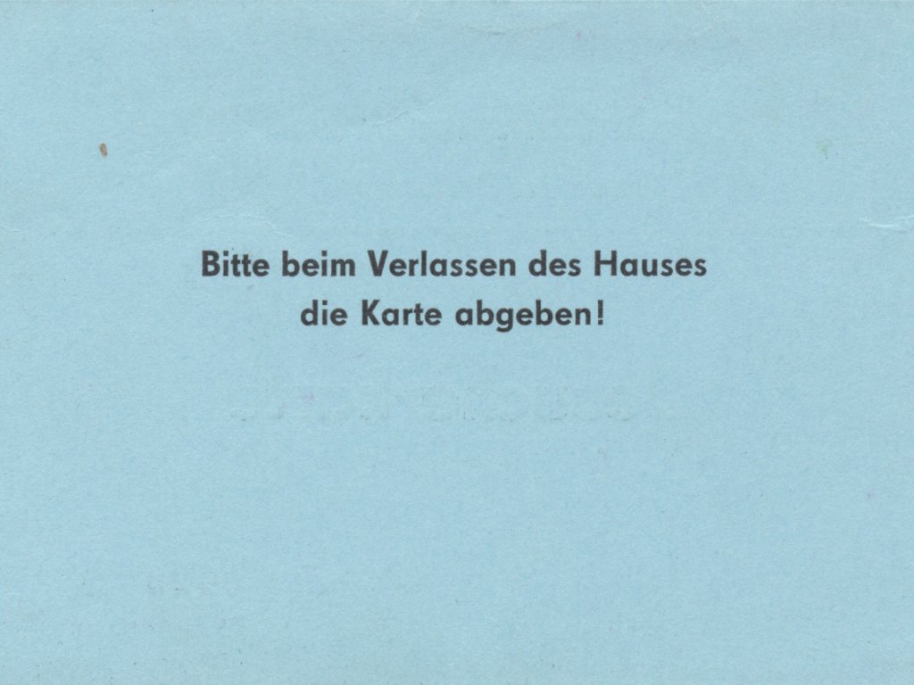 Rückseite der Besucherkarte für die DDR-Volkskammer