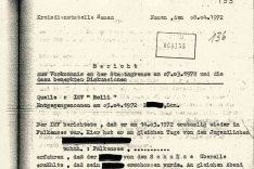 Spitzel-Informationen der Stasi über Reaktionen von Jugendlichen aus Falkensee auf den Tod von Klaus Schulze