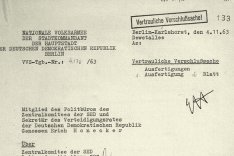 Bericht des NVA-Stadtkommandanten Poppe an Erich Honecker über den Fluchtversuch von Klaus Schröter, 4. November 1963