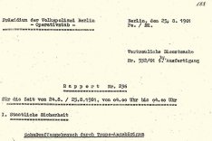 Rapport der Ost-Berliner Volkspolizei über den Fluchtversuch von Günter Litfin, 25. August 1961