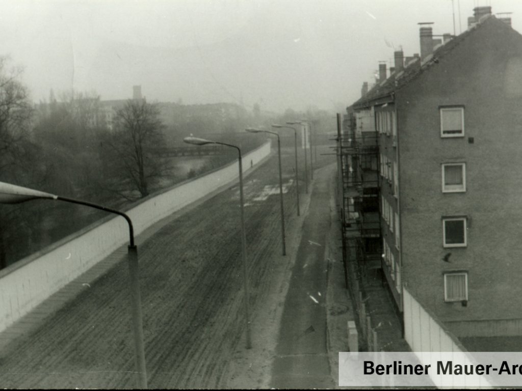 Grenzstreifen entlang der Lohmühlenstraße in der 1980er Jahren