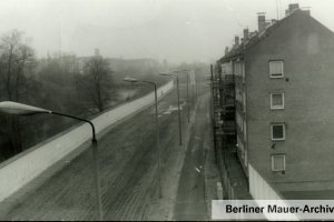 Grenzstreifen entlang der Lohmühlenstraße in der 1980er Jahren
