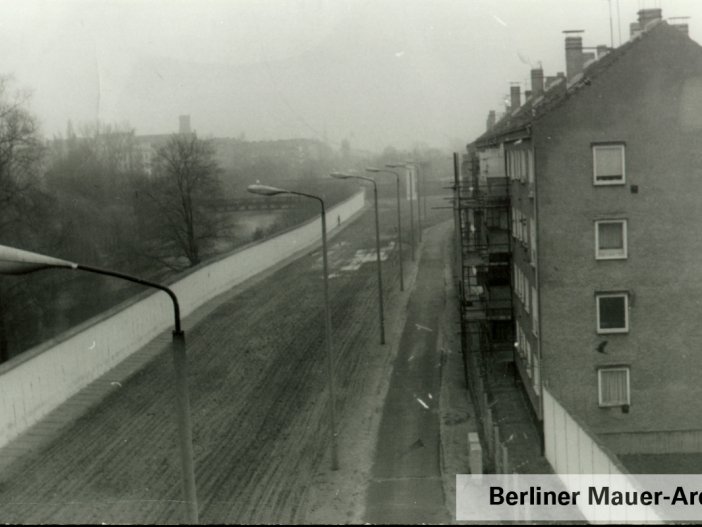 Grenzstreifen entlang der Lohmühlenstraße in der 1980er Jahren