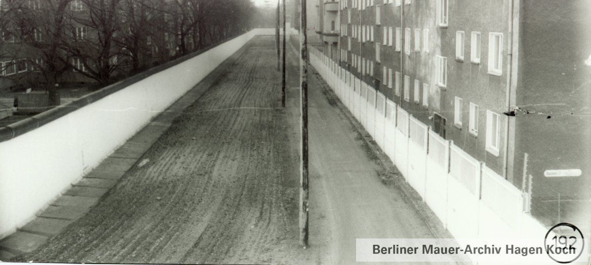 Blick in die Bouchéstraße in der 1980er Jahren