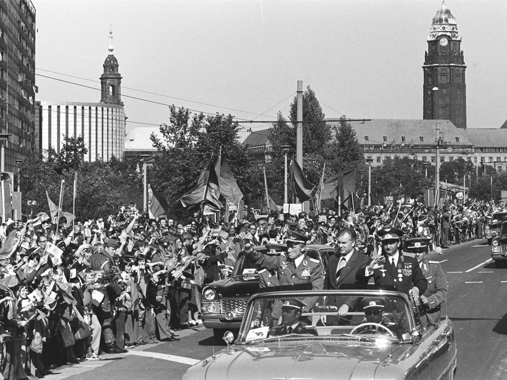 Kosmonaut Sigmund Jähn zu Besuch in Dresden, 25. September 1978